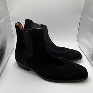 EUC Shoe the Bear Chelsea Boots black Suede SZ 43 Euro American Sz 10 Almond Toe